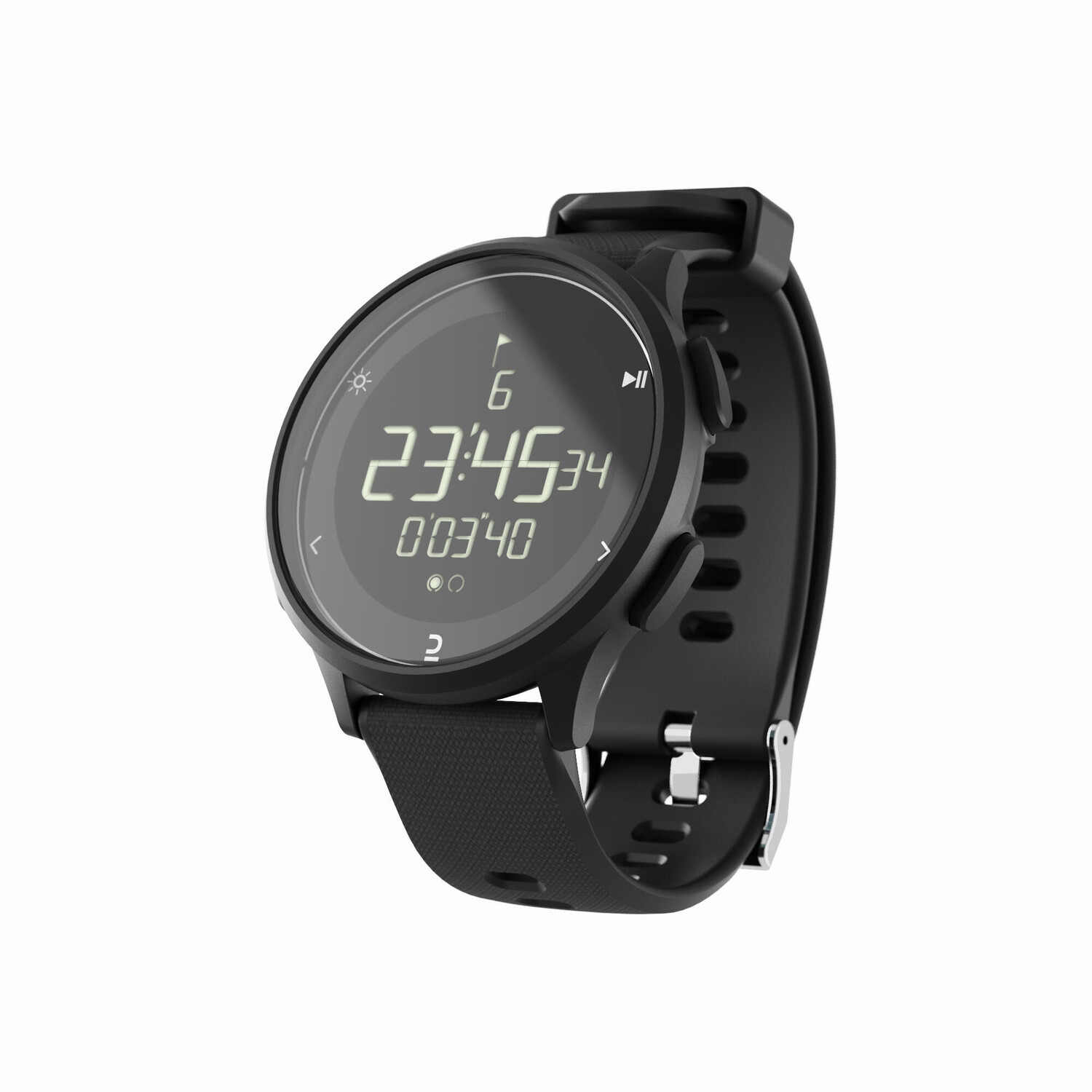 

Часы-секундомер для бега - W500 M черный DECATHLON, черный