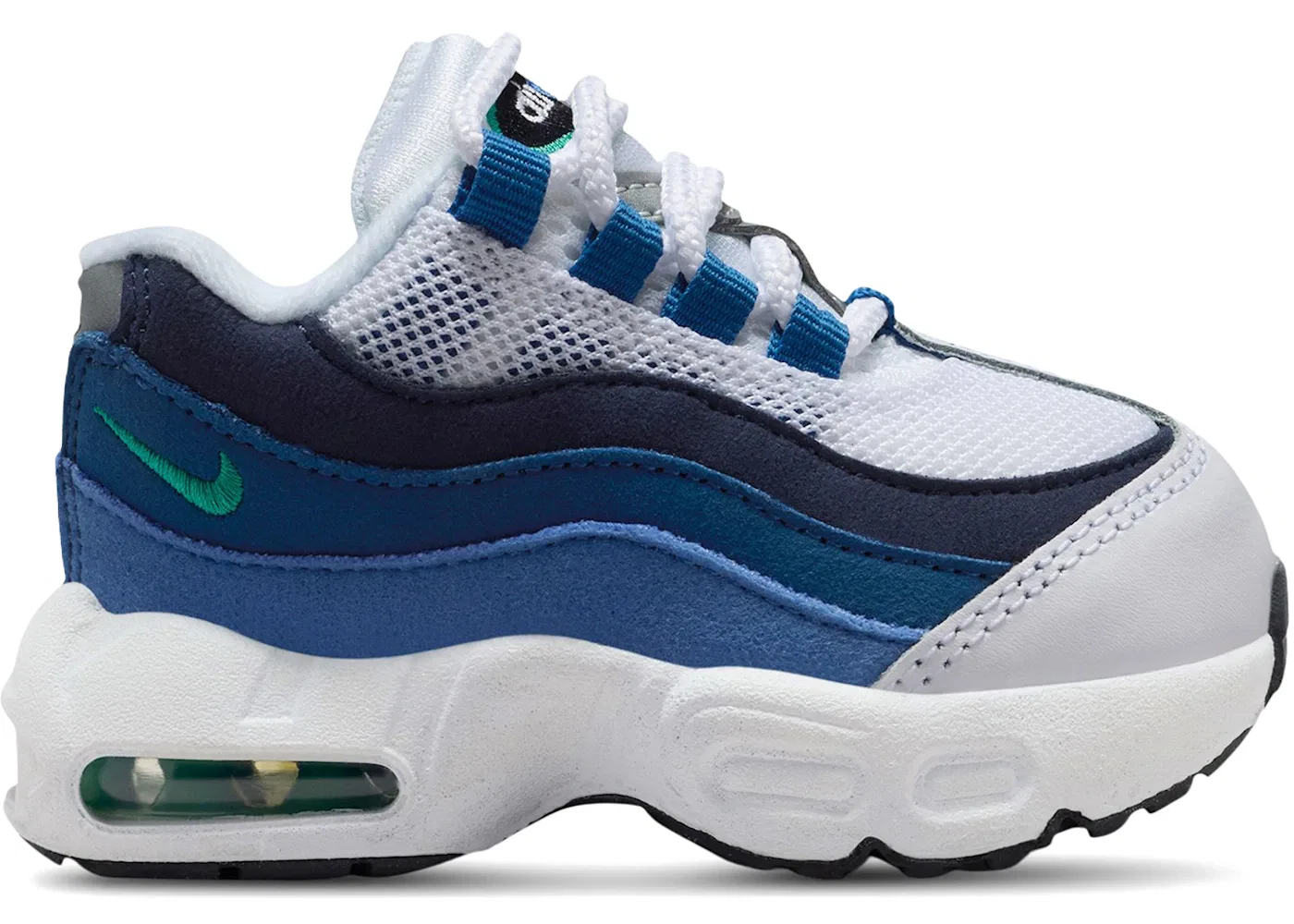Детские кроссовки Lifestyle Nike Little Max '95, White/Lake Blue/French Blue/Emerald Green