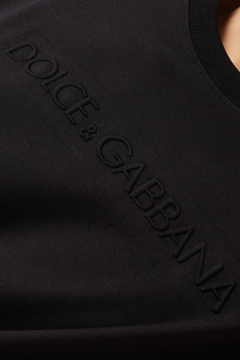 Футболка с коротким рукавом с нашивкой-логотипом Dolce & Gabbana, черный — фото 4
