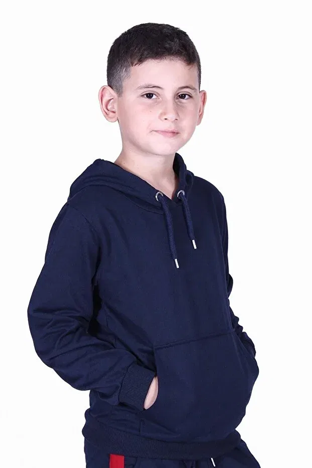 Детский комплект свитшотов с длинным рукавом с принтом Fyk Kids, Gray Blue — фото 3