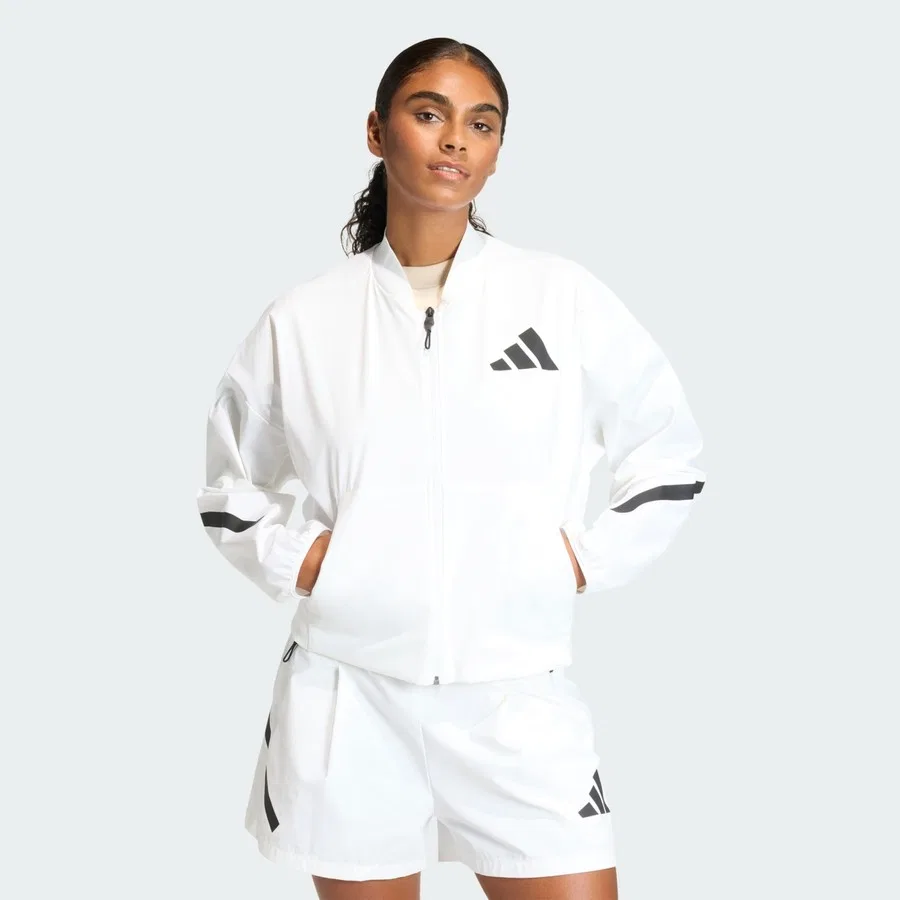 Бомбер с длинным рукавом adidas Z.N.E. Woven Bomber, Белый