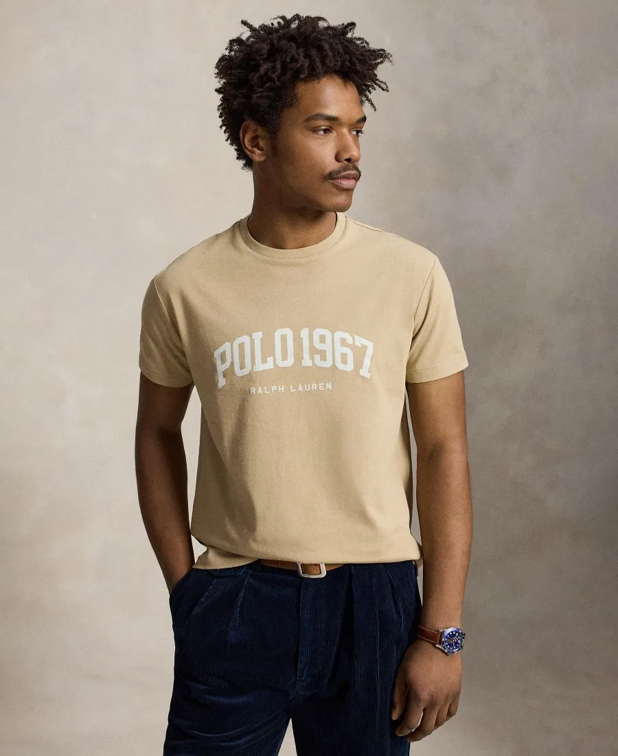 Мужская футболка с принтом Polo Ralph Lauren, Vintage Khaki