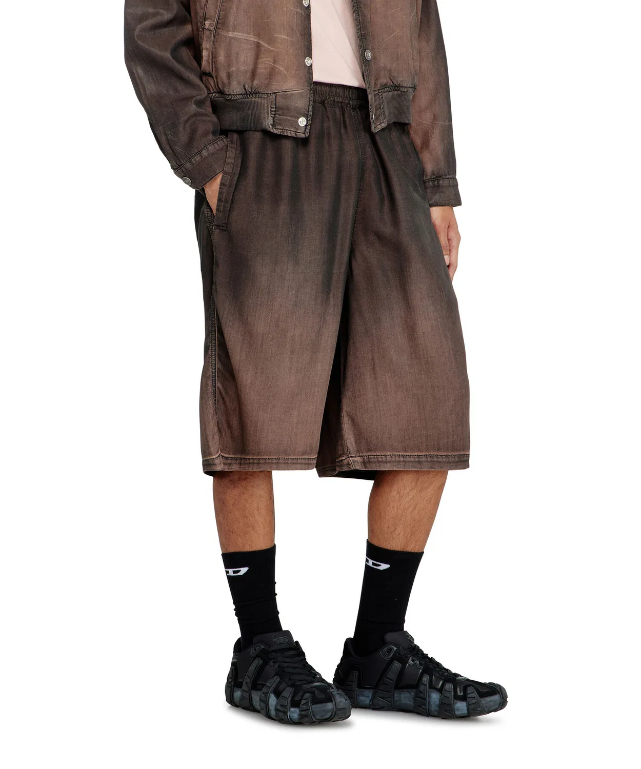 Мужские джинсовые шорты D-RODER-SHORT-S DIESEL, Brown — фото 4