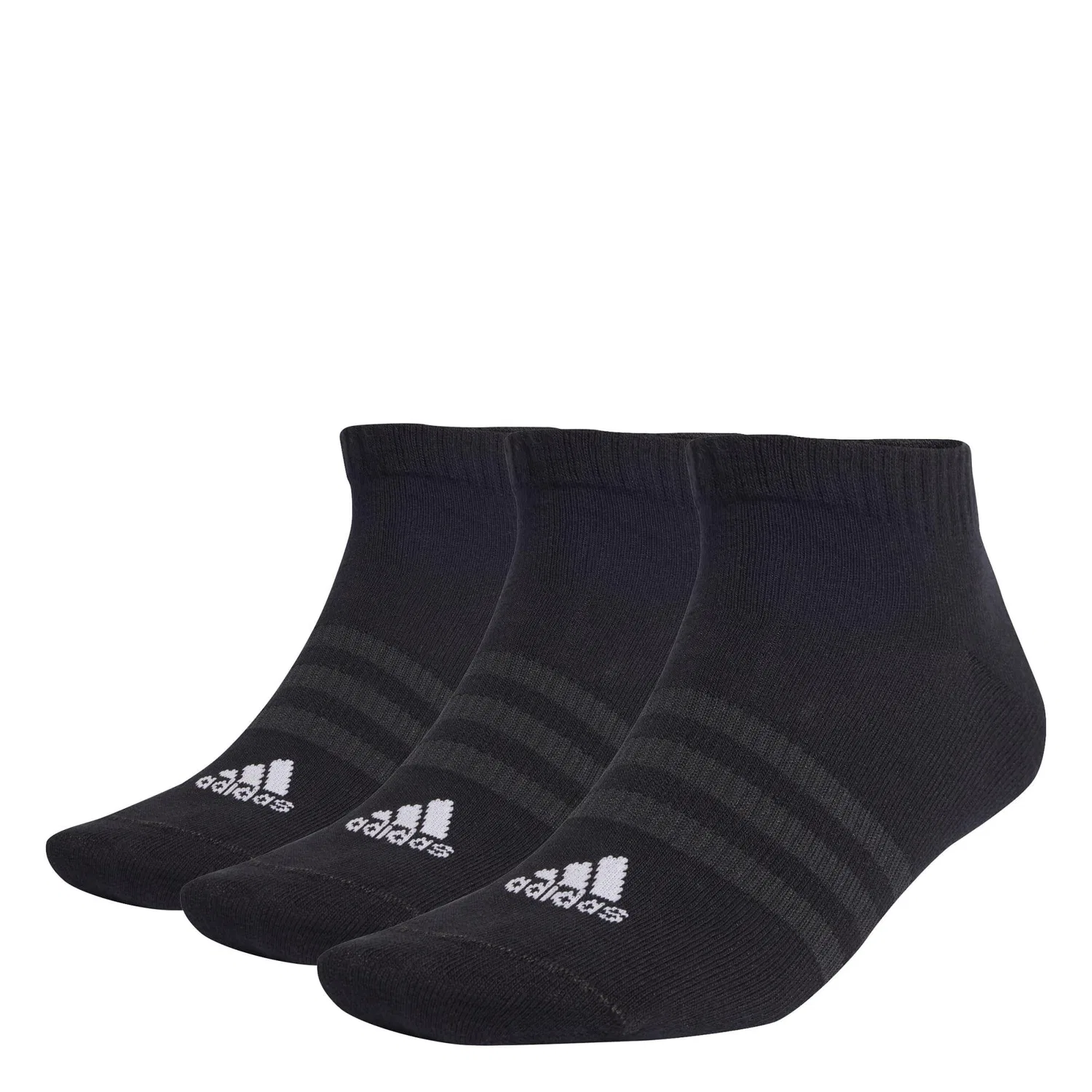 Спортивные носки Thin and Light Sportswear Low-Cut Socks 3P Adidas, Черный/Белый/Черный