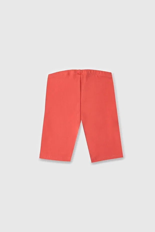 Детские леггинсы для девочек однотонные Benetton, Orange — фото 3