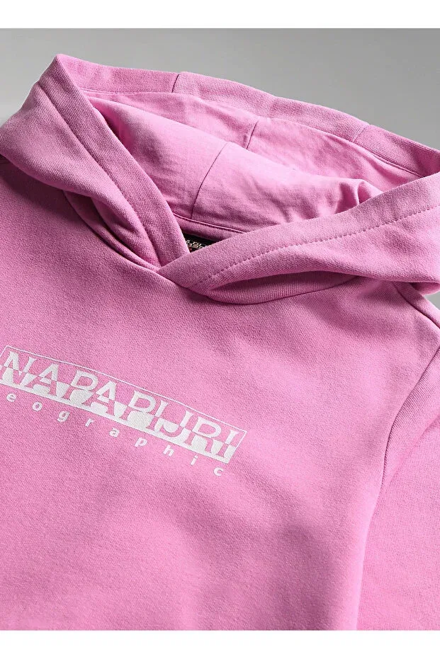 Детские свитшот для девочек с принтом Sportswear Napapijri, Pink — фото 3