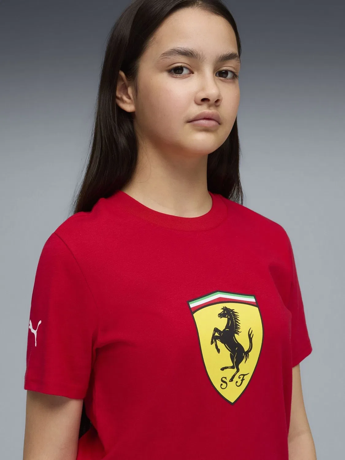 Футболка Puma Red Scuderia Ferrari Coloured Shield Youth Puma, красный — фото 2