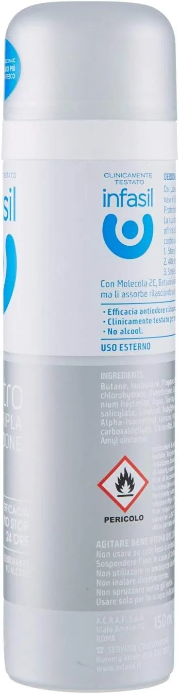 Дезодорант-антиперспирант Beni Culinari Infasil Neutral Triple Protection, набор 6 шт. по 150 мл — фото 4