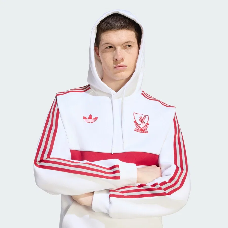 Спортивная толстовка ADIDAS PERFORMANCE 'FC Liverpool Originals' белого цвета — фото 4