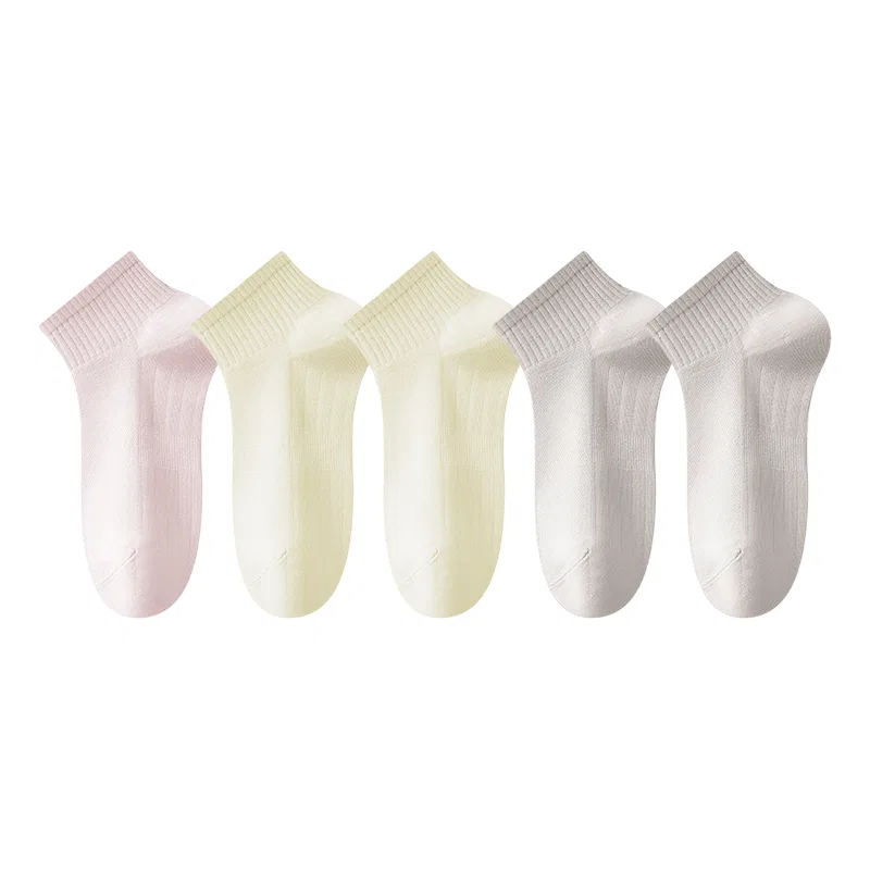 Детские носки-следы MINISO, Цвет 2 Custard+2 Coffee+Light Pink