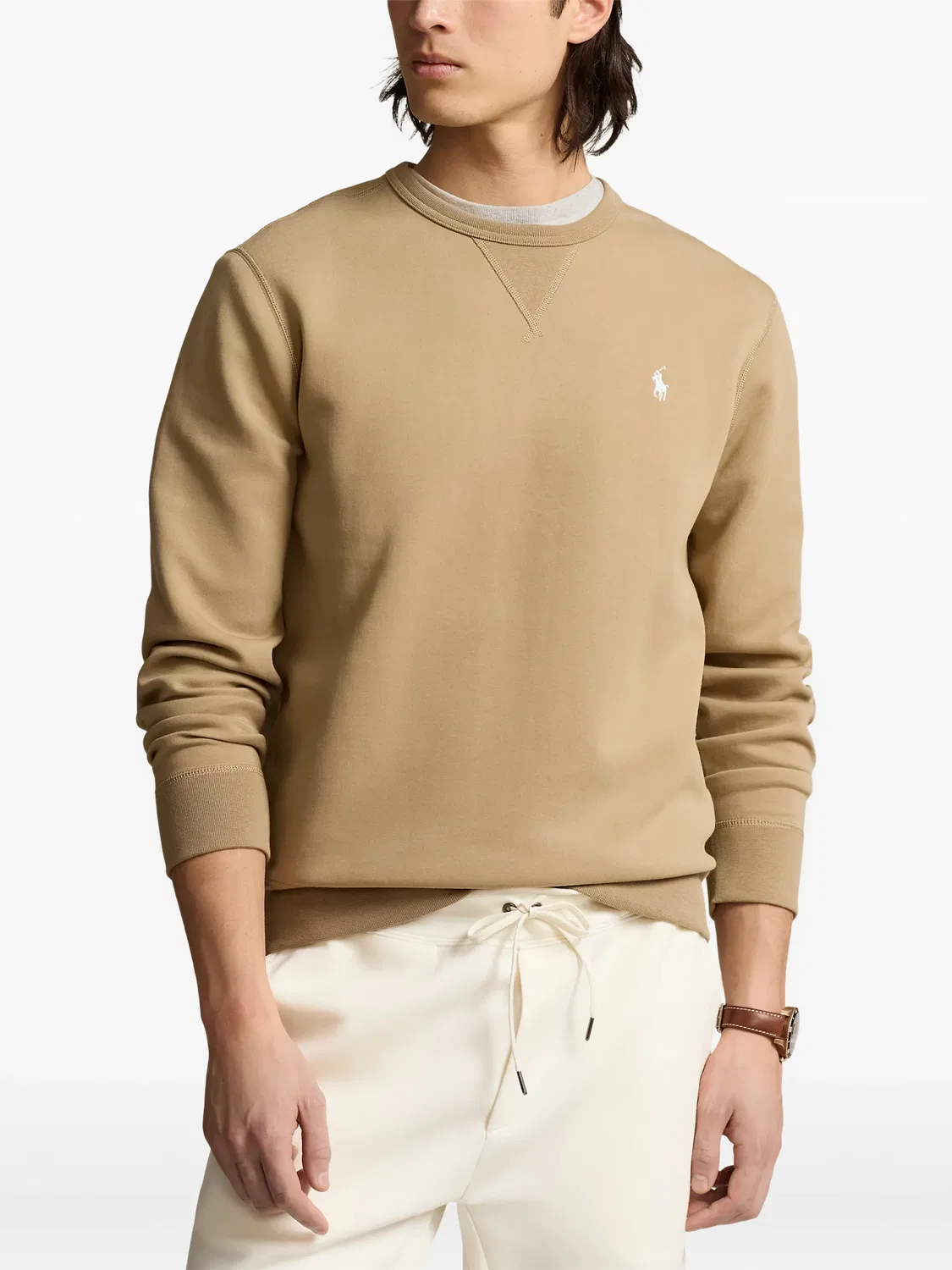 Джемпер с круглым вырезом, вышитый логотип - нейтральный Polo Ralph Lauren, нейтральные — фото 4