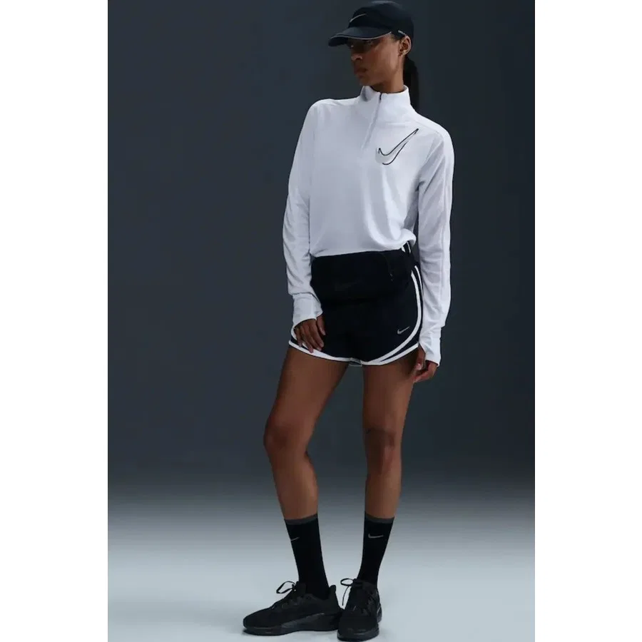 Женский свитшот с полузамком Dri-Fit Swoosh Hz Mid Nike, Белый — фото 4