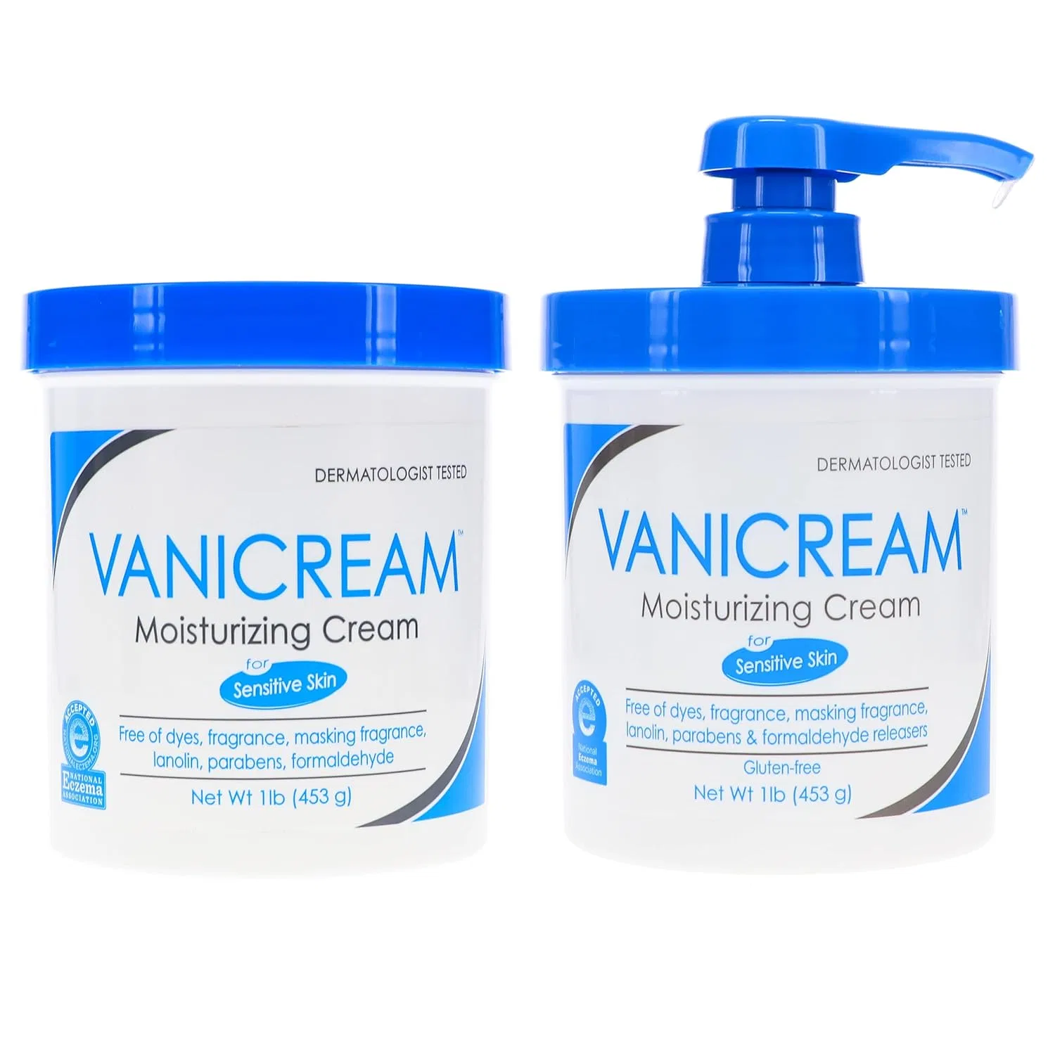 Увлажняющий крем для чувствительной кожи Vanicream, 2 шт, 907 г