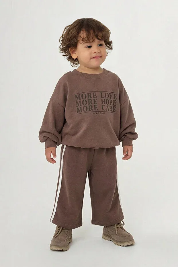 Детские спортивные штаны для мальчиков в полоску Mioma Kids, Brown