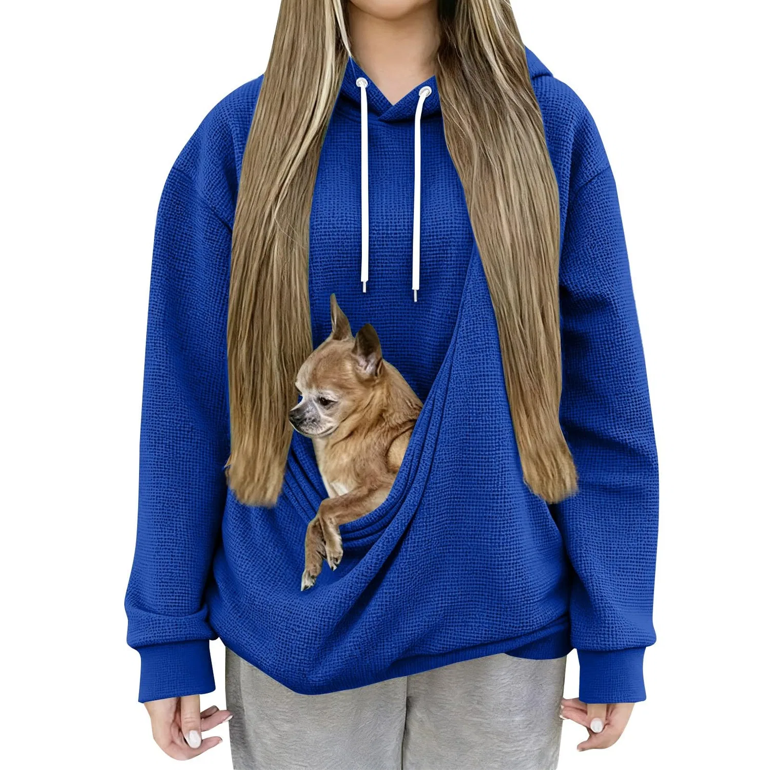 Женский худи с карманом-кенгуру Cat Hoodie, z11 blue — фото 2