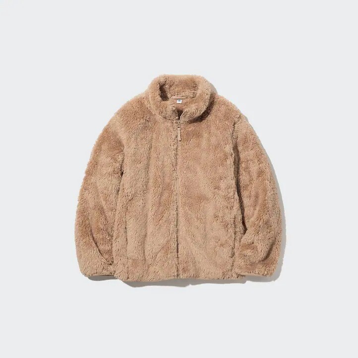 

Детская флисовая куртка Uniqlo Toddler Fluffy Zipped, 32 бежевый
