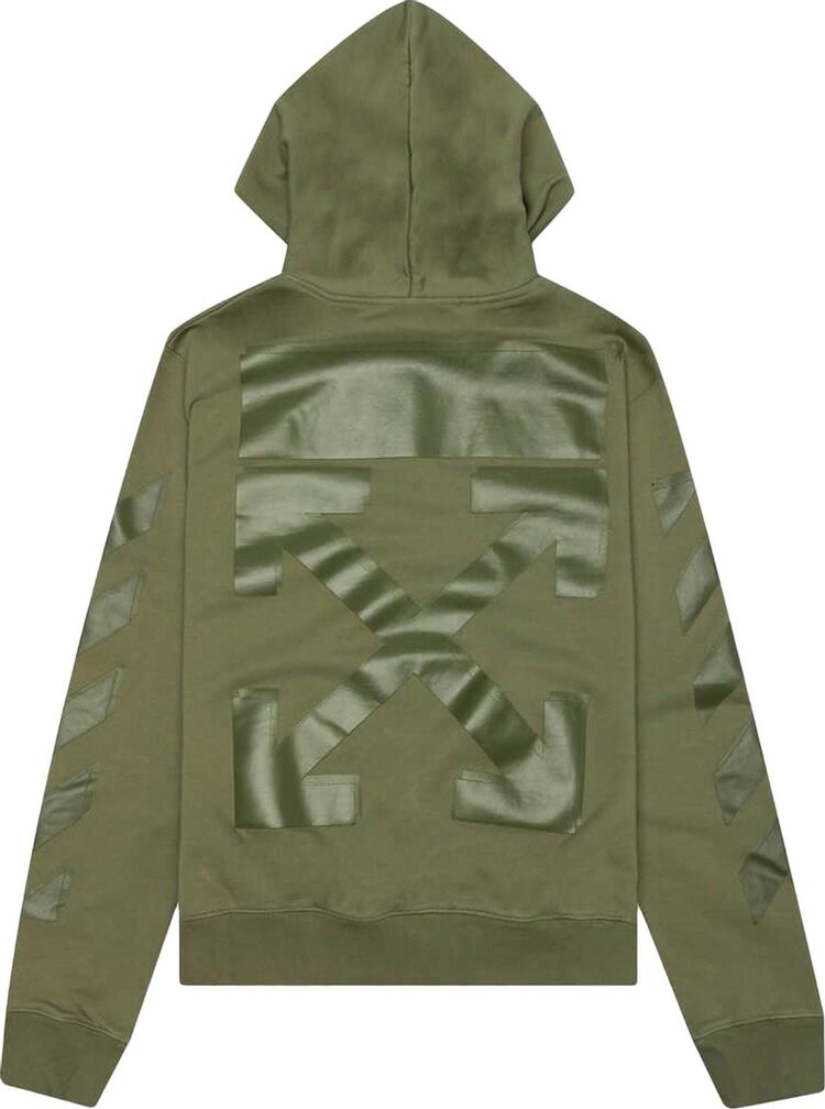 Худи Off-White Rubber Arrow Slim Hoodie 'Green/Green', зеленый — фото 3