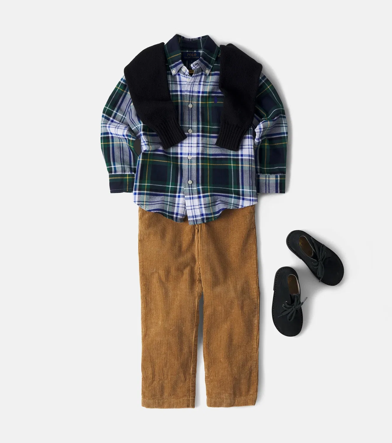 Рубашка в клетку Polo Ralph Lauren Kids, зеленый — фото 2