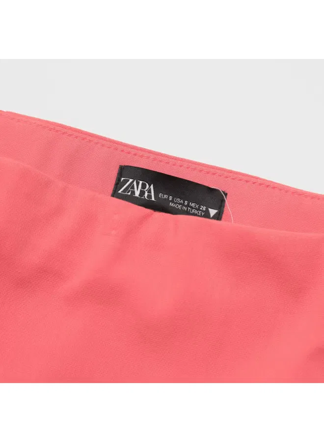Юбка деловая с принтом Zara, арбузный красный — фото 4