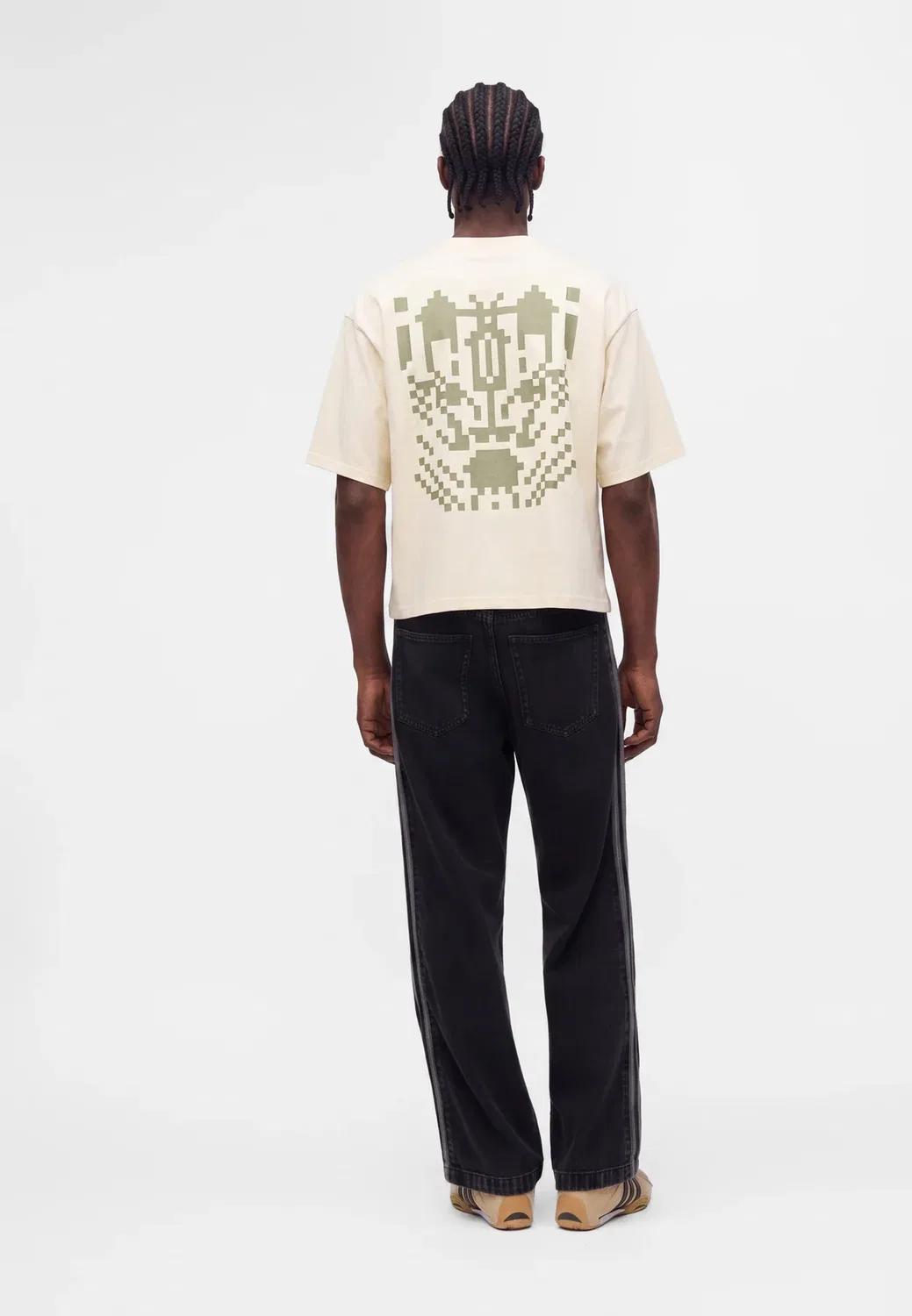 Футболка оверсайз с графическим принтом Iamisigo Adidas Originals, Warm Vanilla