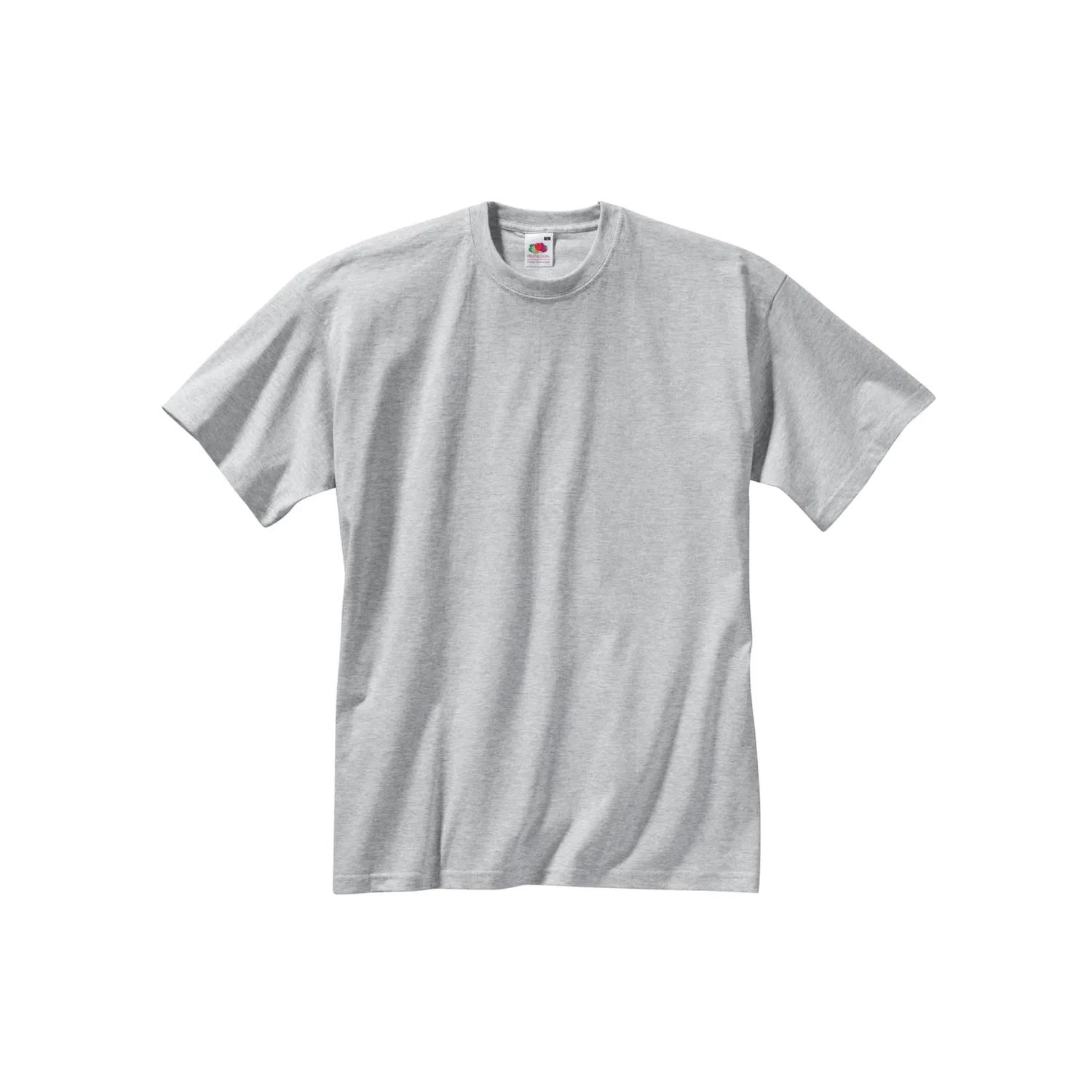 Детские футболки с круглым вырезом Fruit of the Loom, White/Grey Melange — фото 2
