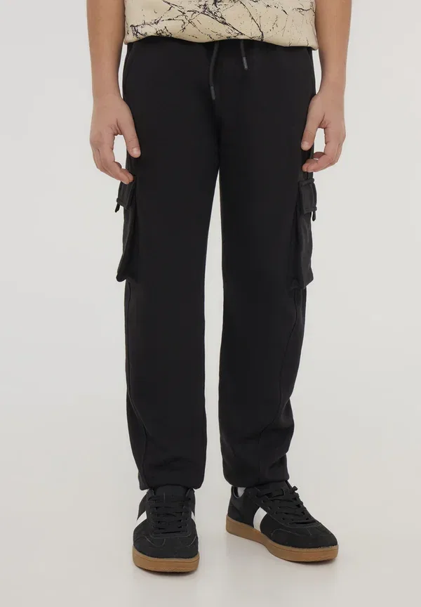 Брюки хлопковые Cargo trousers Terranova, черный — фото 2