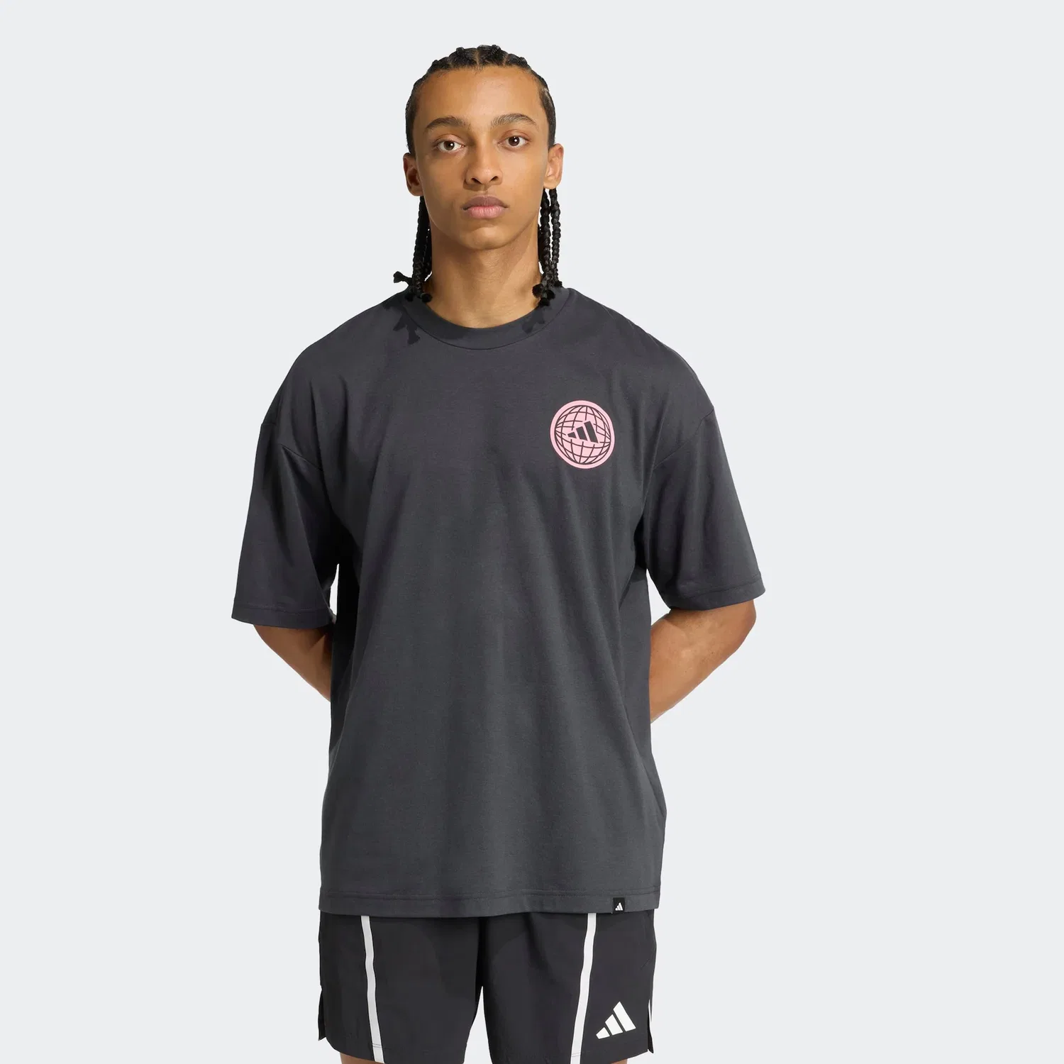 Мужская футболка свободного кроя с CLIMACOOL Adidas Performance, Carbon