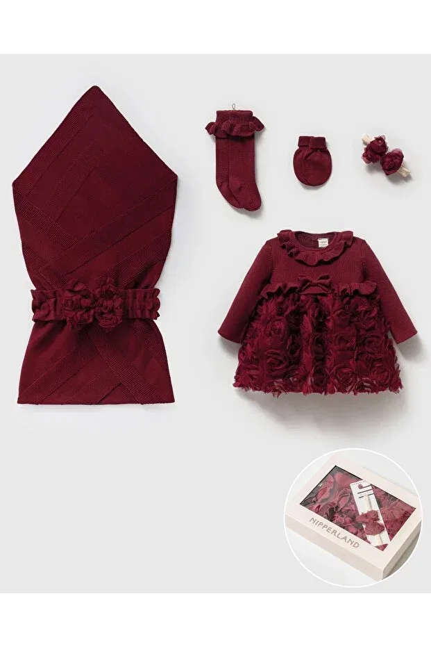 Детский для девочек комплект одежды хлопковый Rosalinda Mert Baby, Burgundy