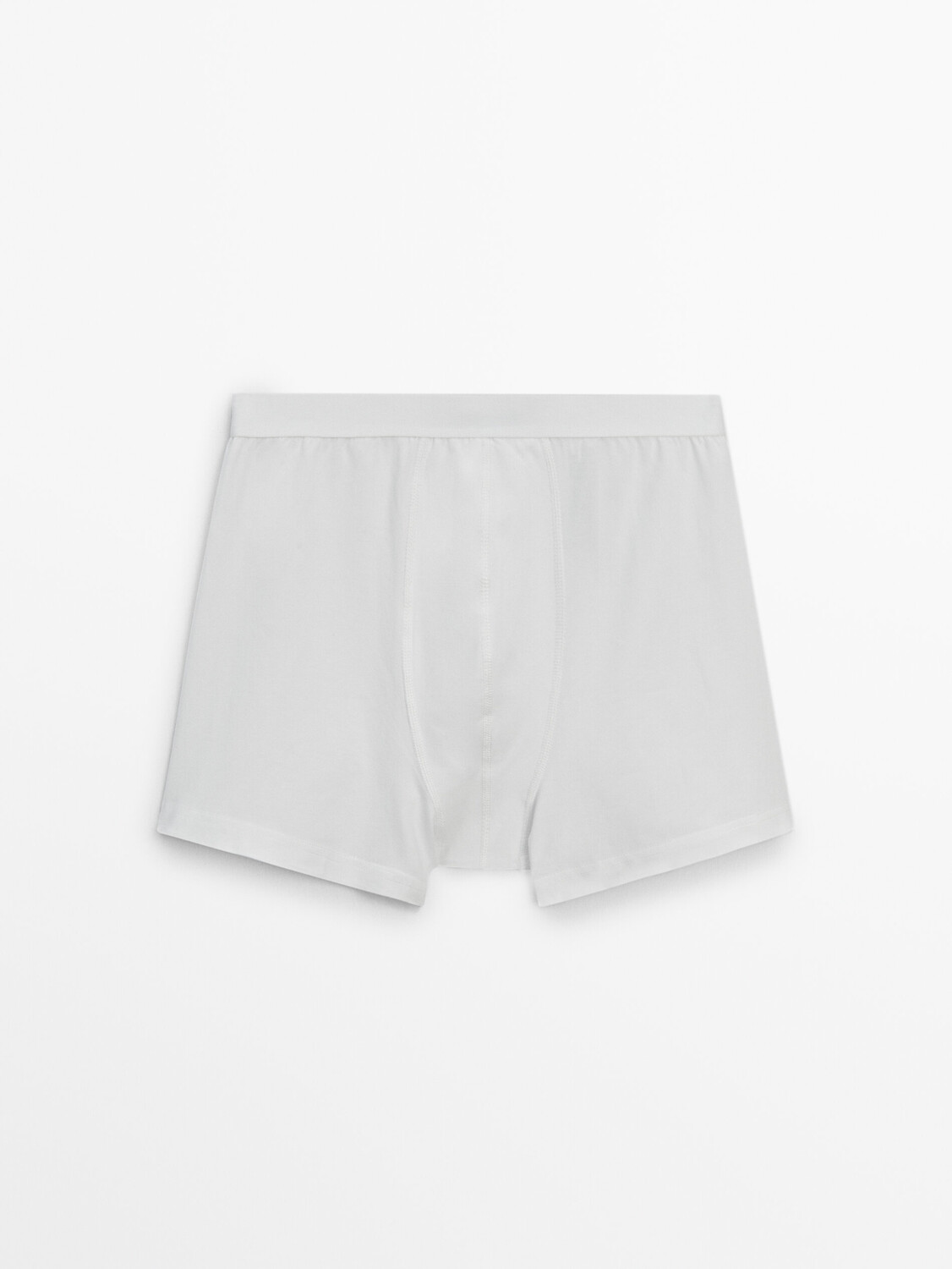 

Однотонные боксеры из смесового хлопка Massimo Dutti, белый