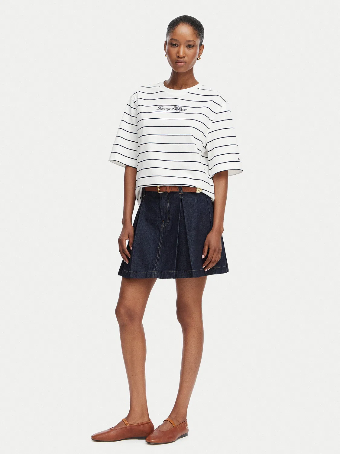 Женская футболка свободного кроя Classic Tommy Hilfiger, белый — фото 2