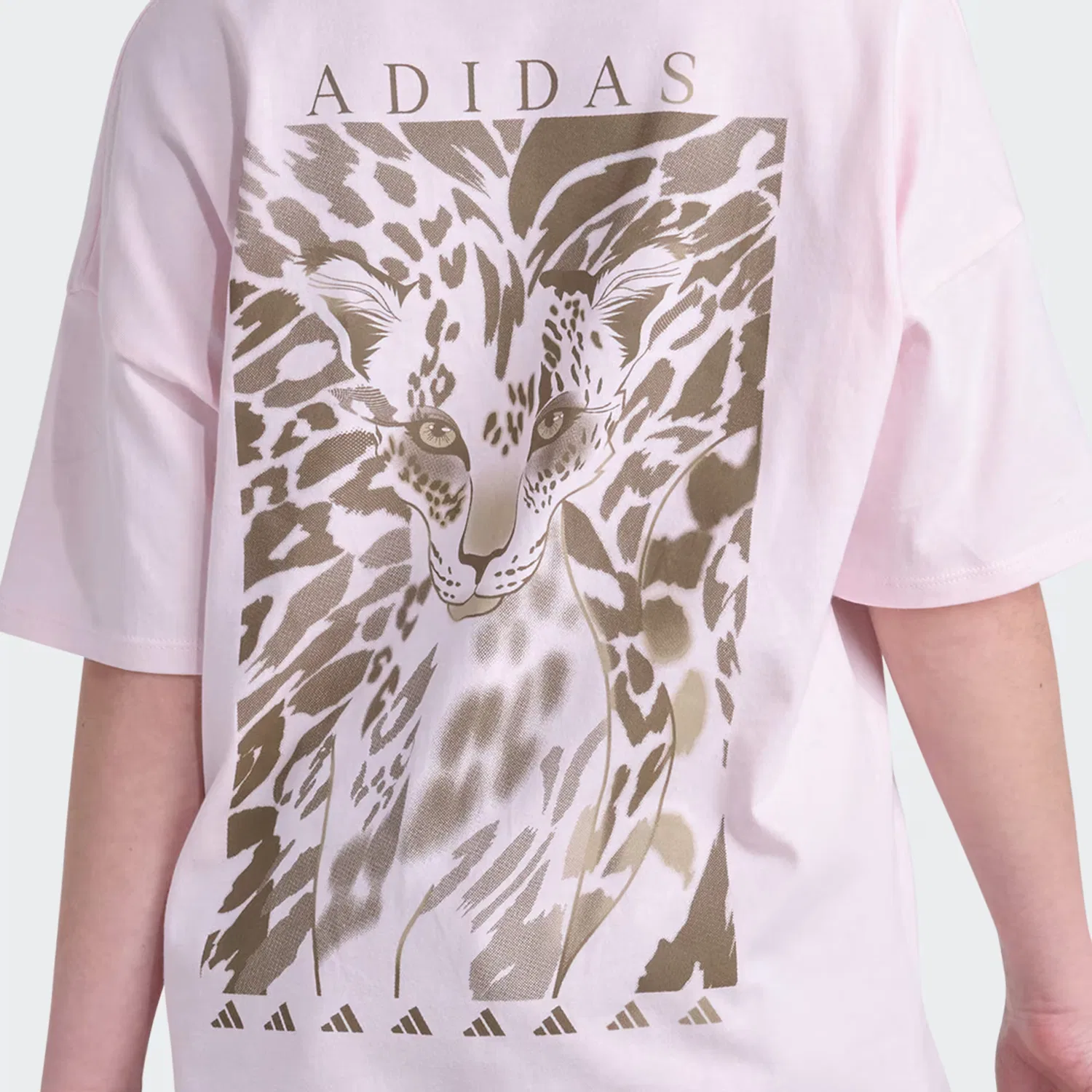 Детская футболка свободного кроя Boyfriend Tee Adidas Sportswear, розовый — фото 4