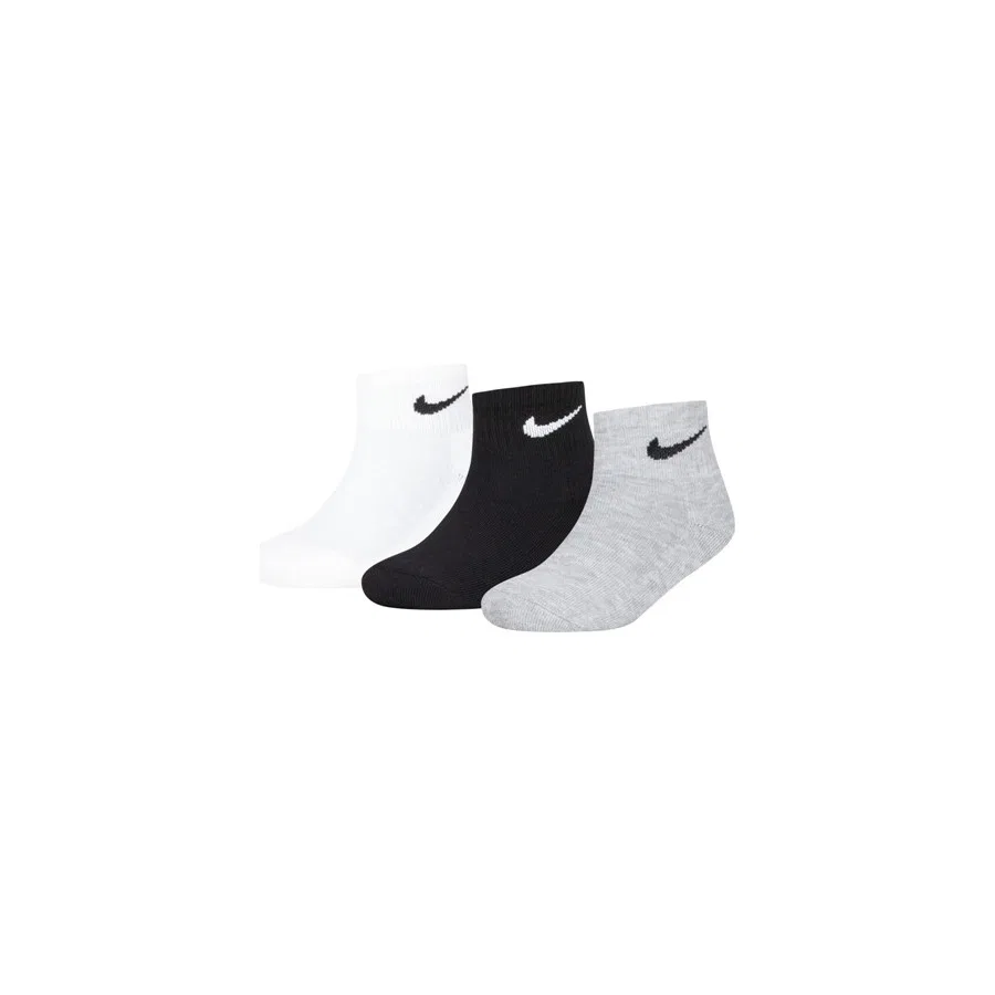 Комплект носков Nike Little Kids' Cushioned Ankle Socks, 3 пары, Белый