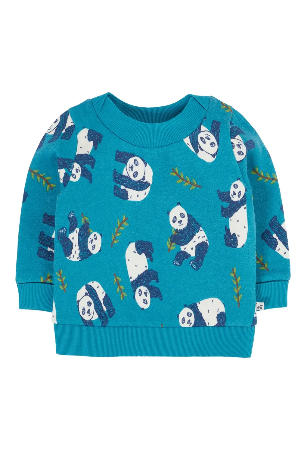 Детский свитшот с принтом Easy on Frugi, Teal