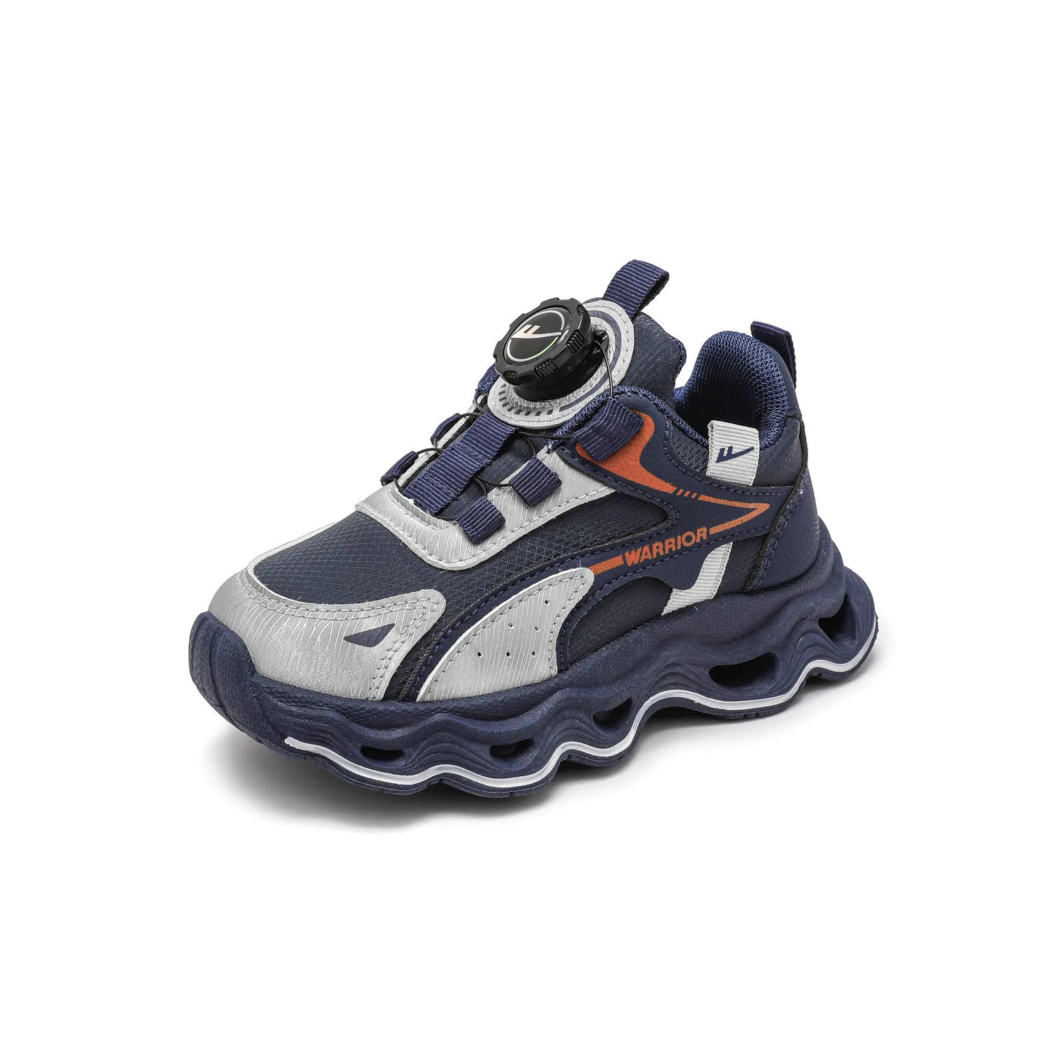 Детские повседневные кроссовки из синтетической кожи Black/Gray WARRIOR — фото 4