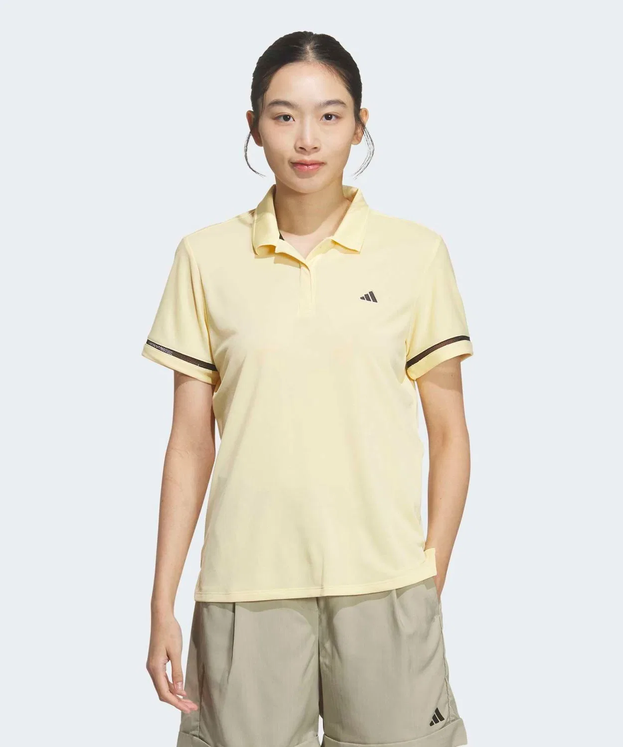 Женский поло с коротким рукавом Climacool Adidas, Yellow