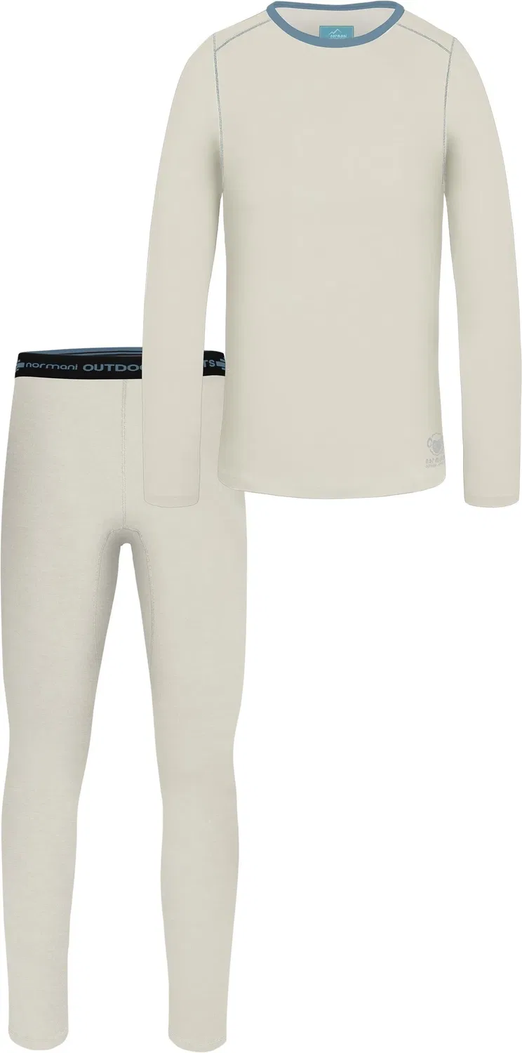 Комплект термобелья детский из мериносовой шерсти, белый Normani Outdoor Sports
