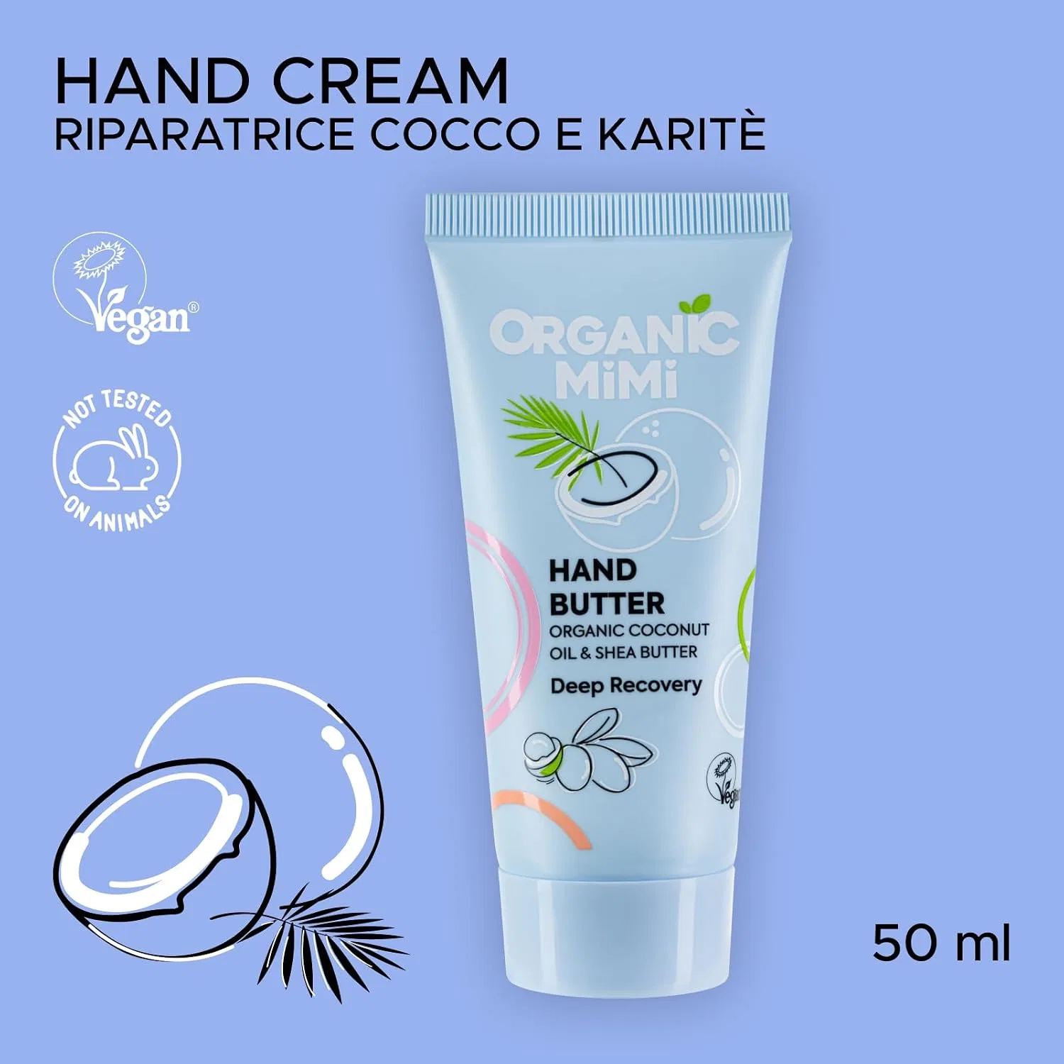 Крем для рук Deep Repair Coconut & Shea Butter, ORGANIC MIMI, 50 мл — фото 2