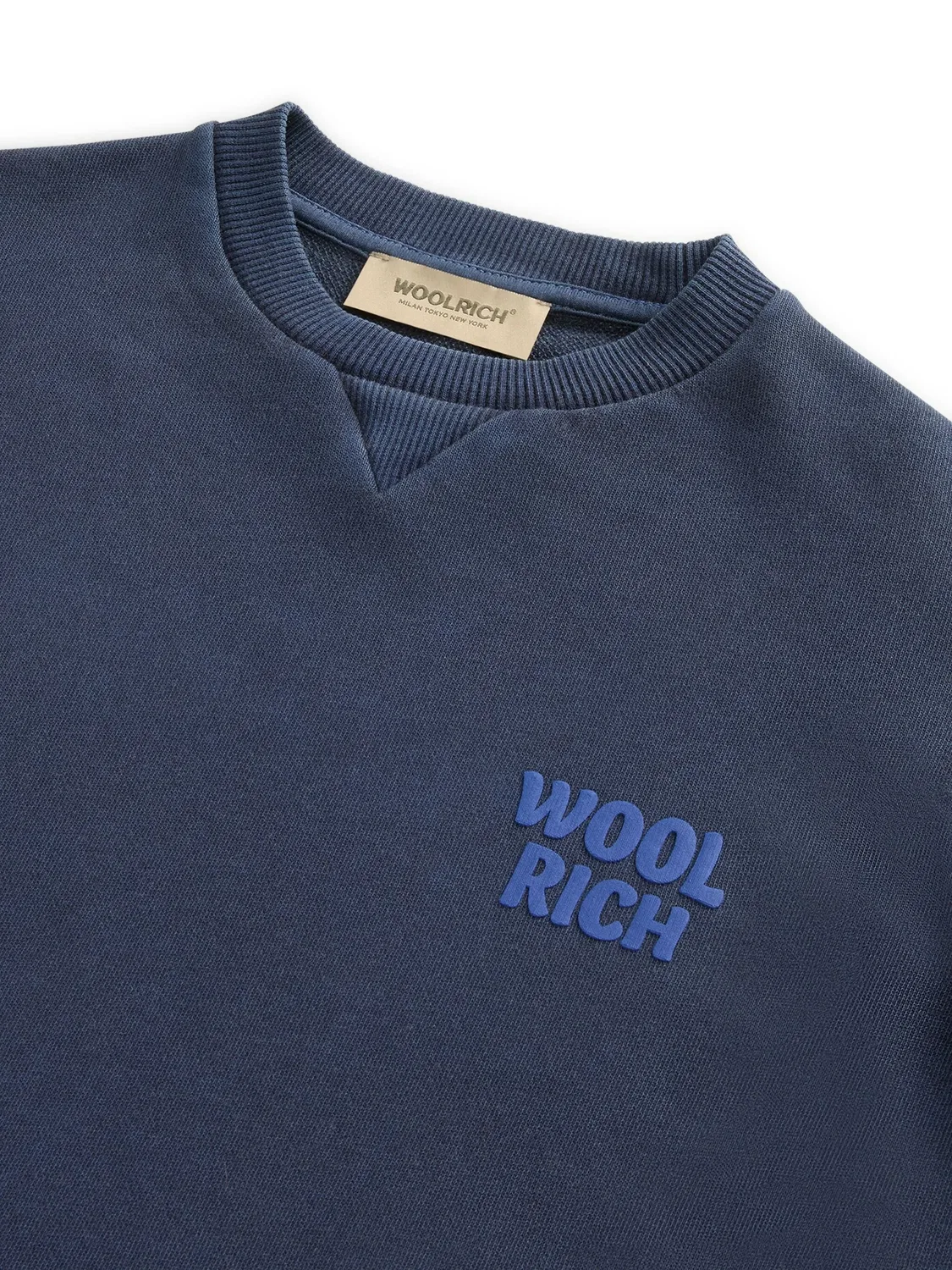 Свитшот с круглым вырезом Woolrich, синий — фото 3