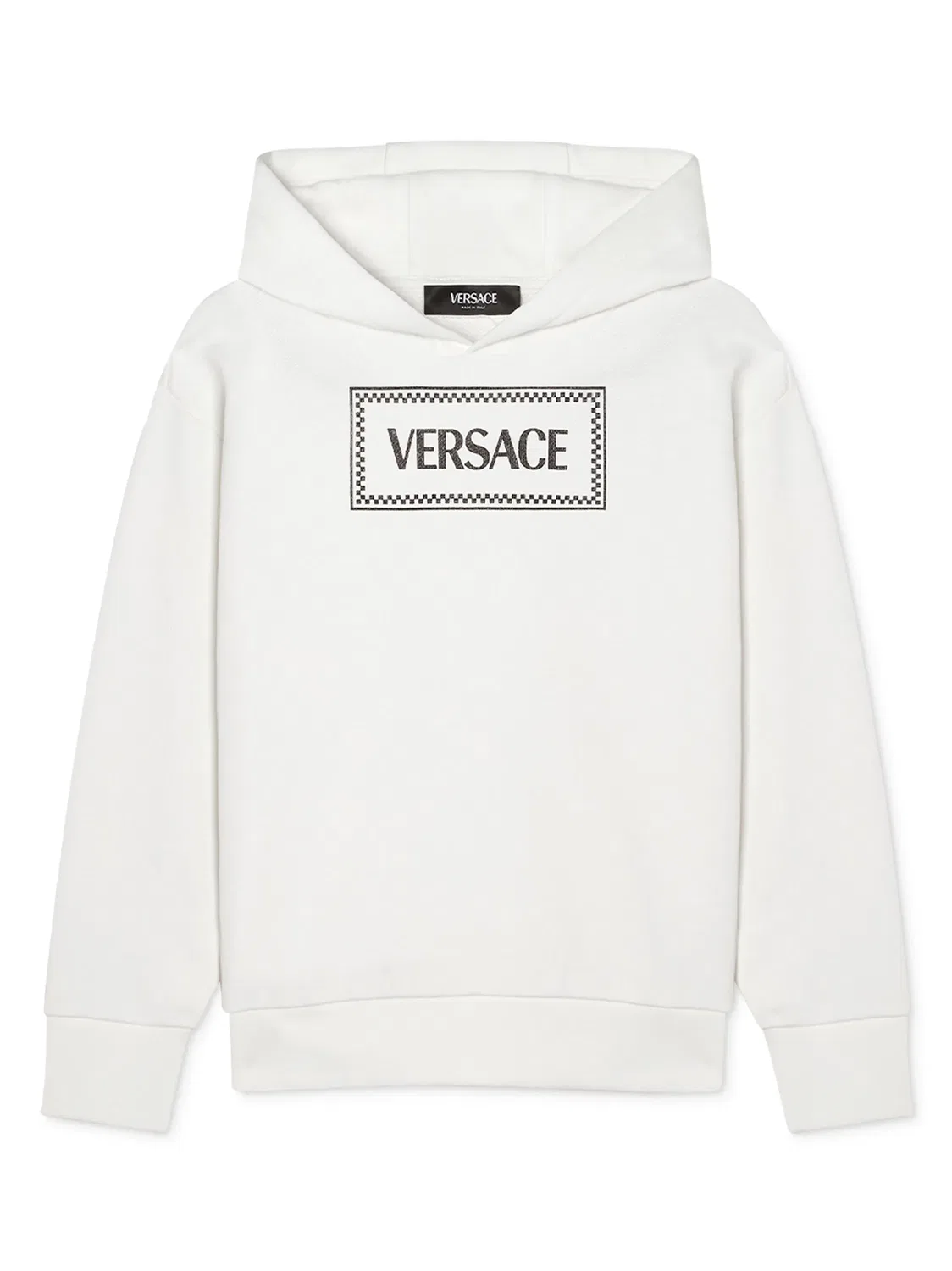 Худи с логотипом 90-х Versace, слоновая кость