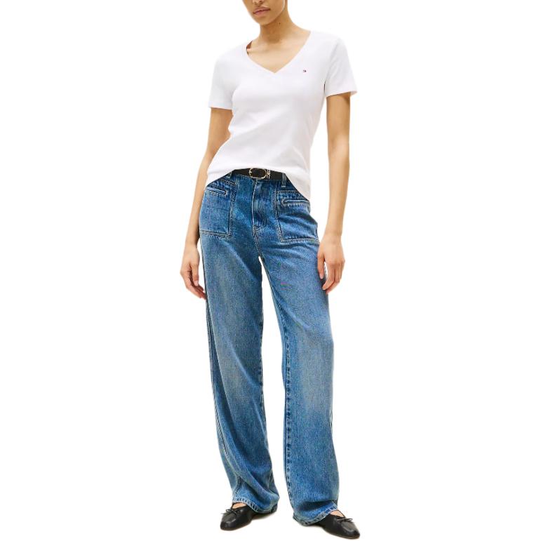 Футболка Tommy Hilfiger SS24 Set in Sleeve Women's, белый — фото 3