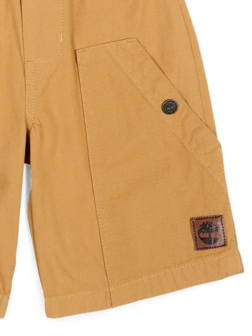 Шорты с нашивкой-логотипом и эластичной резинкой Timberland Kids, бежевый — фото 3