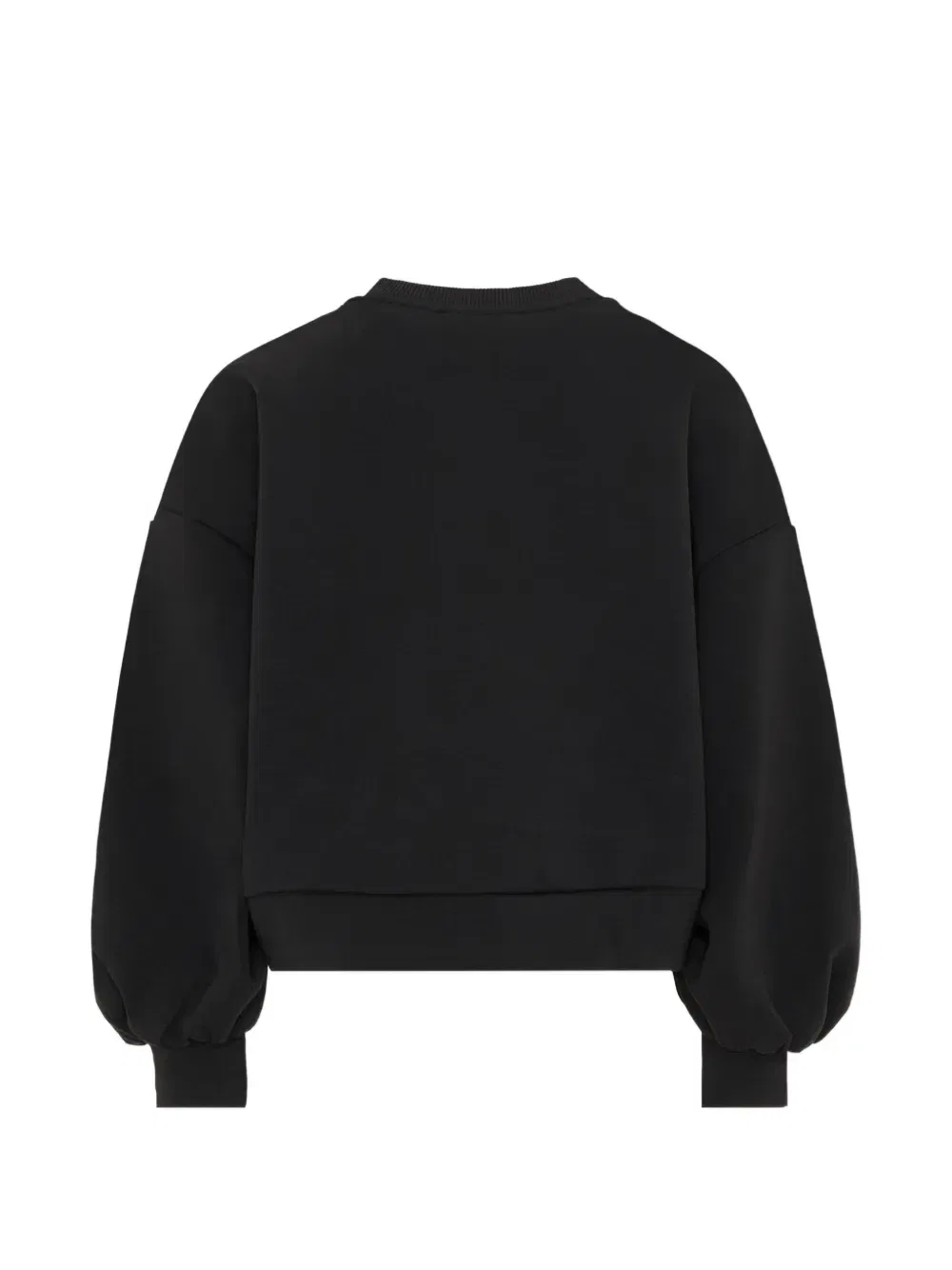 Свитер с логотипом и объемными рукавами Balmain Kids, черный — фото 2