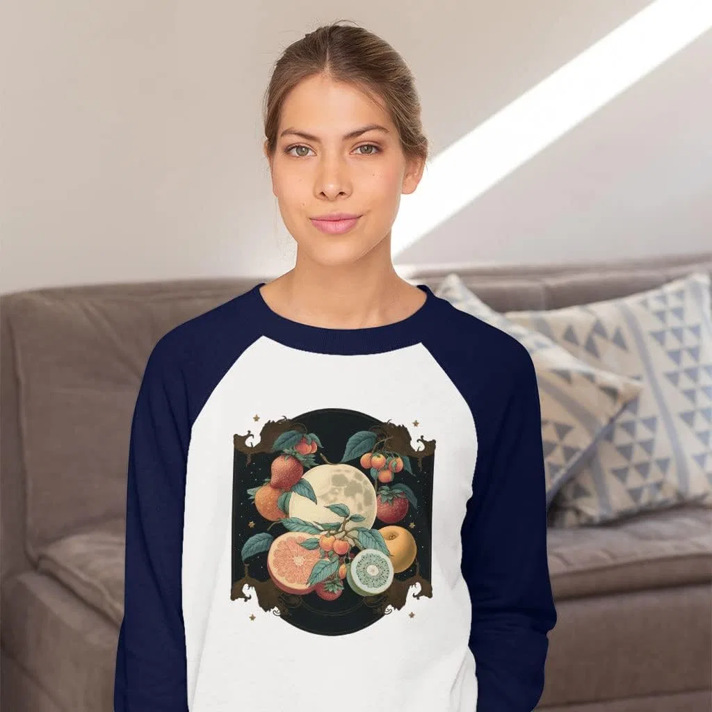 Футболка с графическим рисунком Lunar Fruit Long Sleeve, Navy White — фото 3