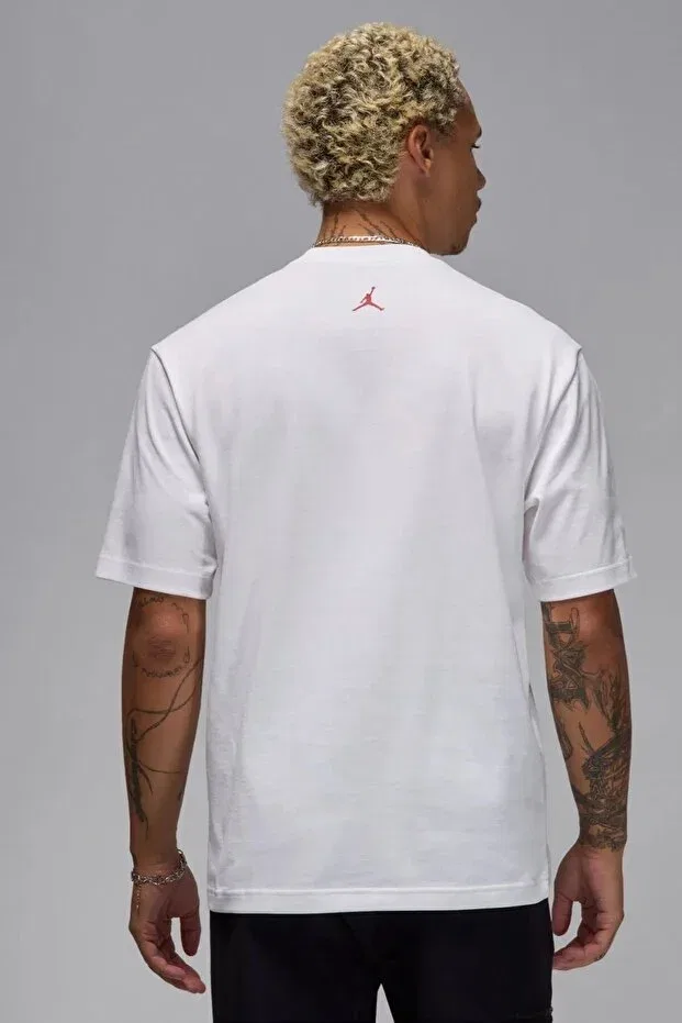 Женская футболка с принтом Jordan Mens Tee Graphic Printed Nike, White — фото 2