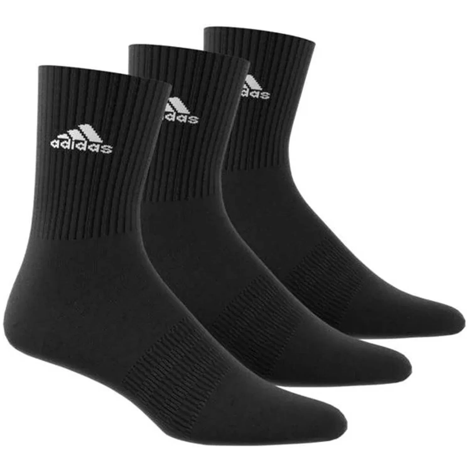 Мужские хлопковые носки Cushioned Crew 3P Adidas, Schwarz — фото 3
