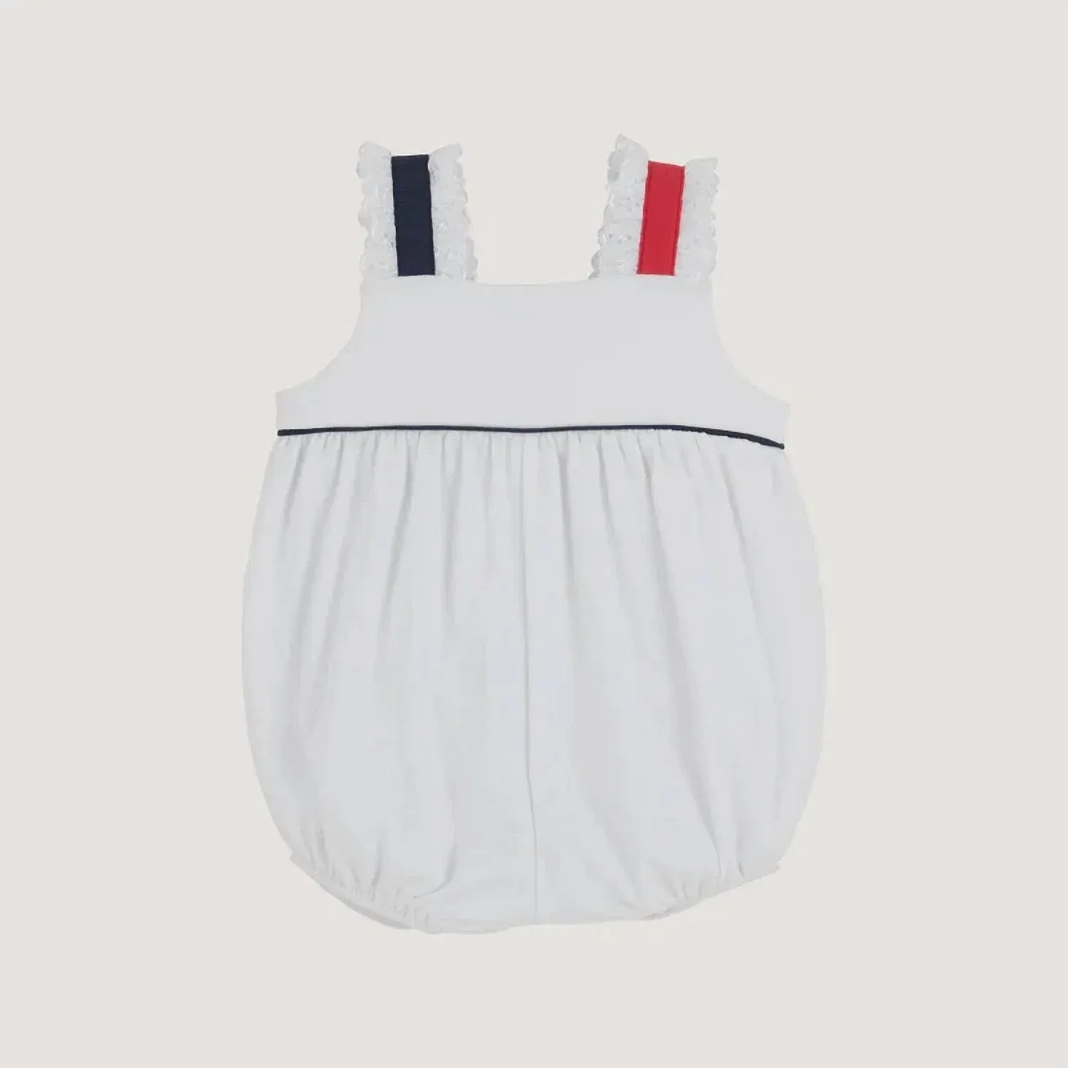 Детский боди-комбинезон с принтом Babs Bubble Romper Beaufort Bonnet, White Navy Red