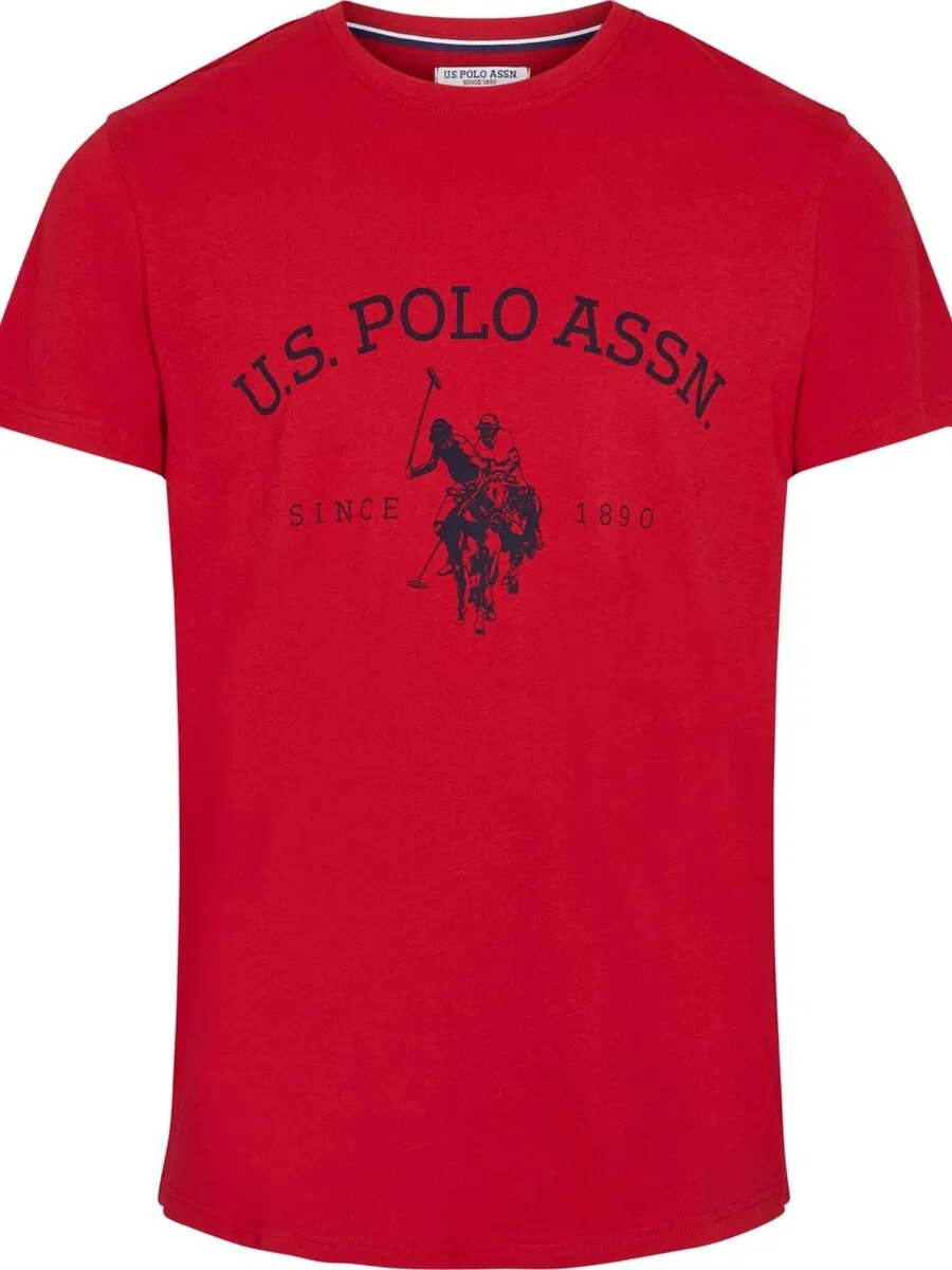 Футболка U.S. Polo Assn. 'UMARCHIBALD' темно-красного цвета