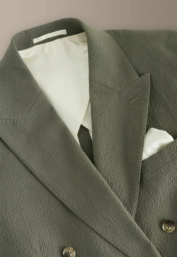 Пиджак хлопковый Suit jacket Next, green, зеленый — фото 2