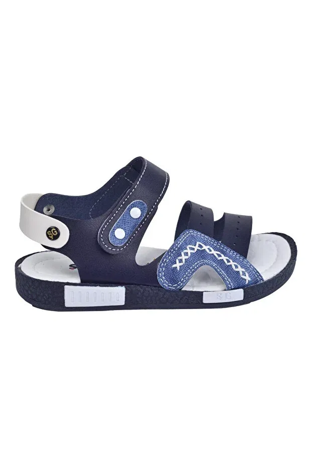 Детские сандалии для мальчиков Kiko Kids, Black - Blue — фото 4