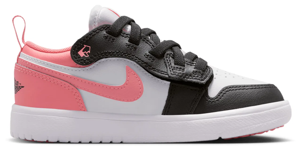 Кроссовки для девочек AJ 1 Low Jordan, цвет Black/Pink Glaze/White